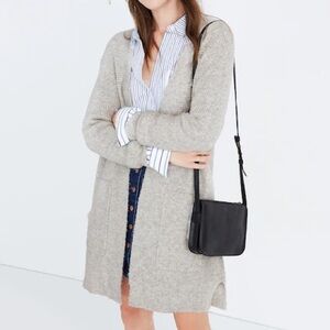 Madewell Gray Wafflestitch Cardigan Sweater